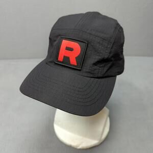Pokémon Team Rocket HQ Collection Black Five-Panel Hat (One Size-Adult)